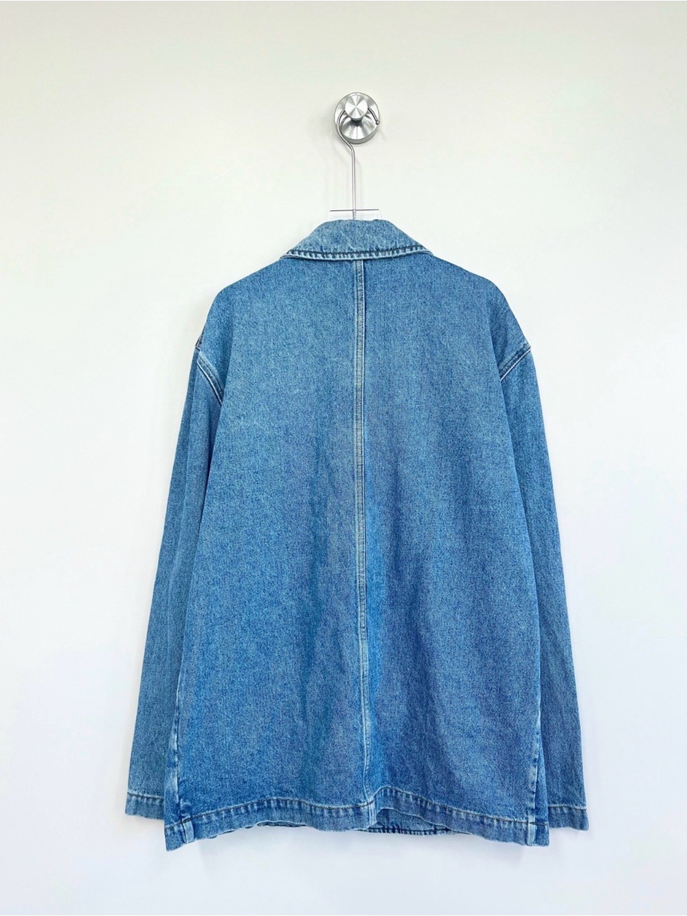 Loewe Blue Denim Jacket with Tan Leather Patch - Picture 2 of 4